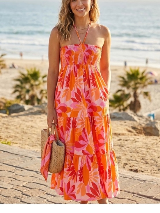 Abel The Label Dresses & Skirts - Abel the Label Rumi Maxi Skirt featuring a vibrant pink and orange flor Size S